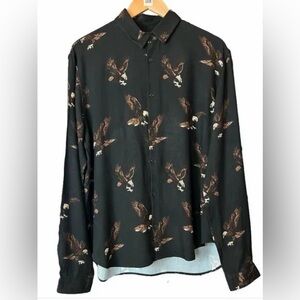 NWT The Kooples Black Flying Eagle 🦅 Shirt Men’s S